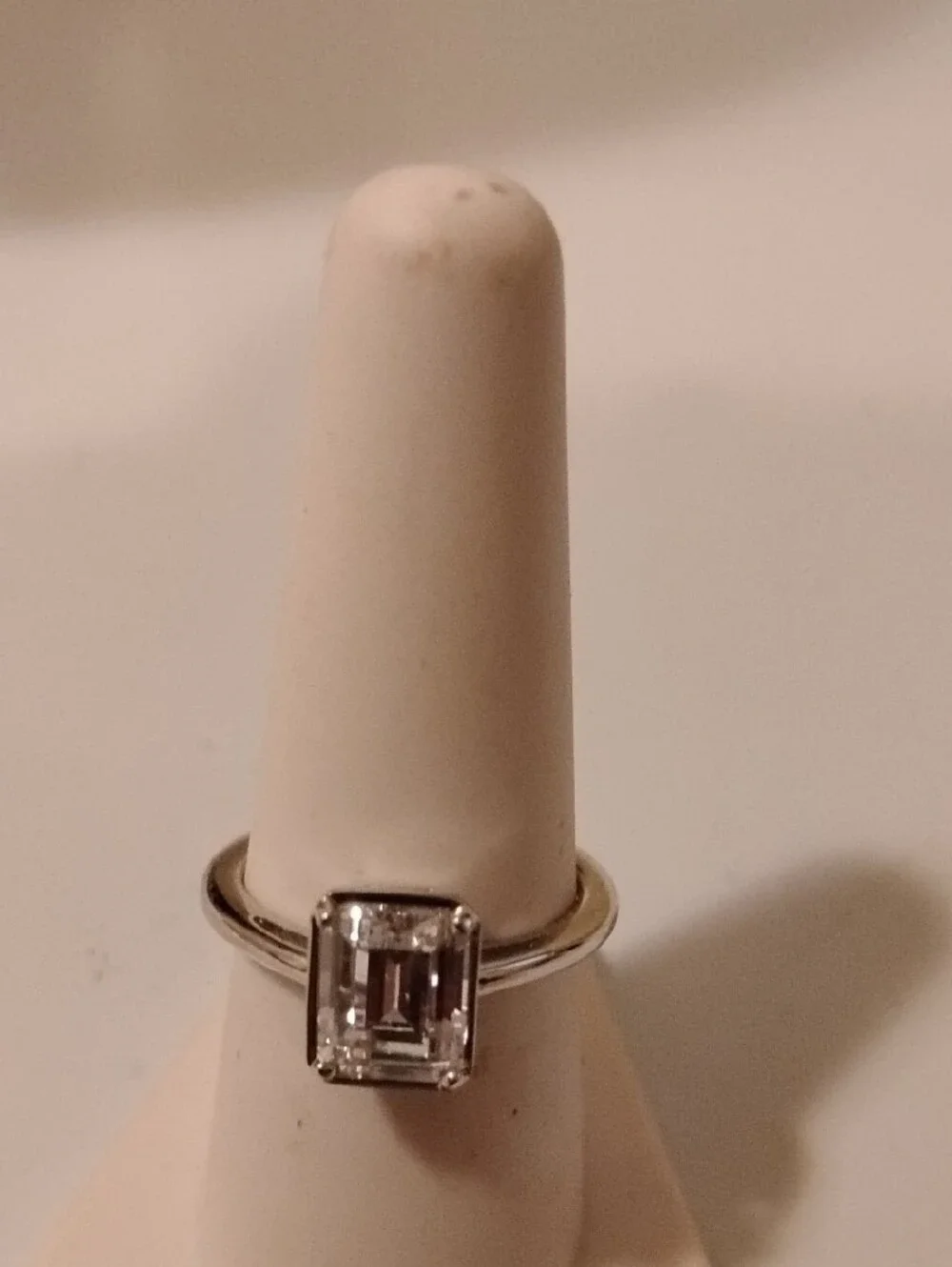 Radiance by Absolute Classic Emerald-Cut Solitaire Ring Size 8-1/4